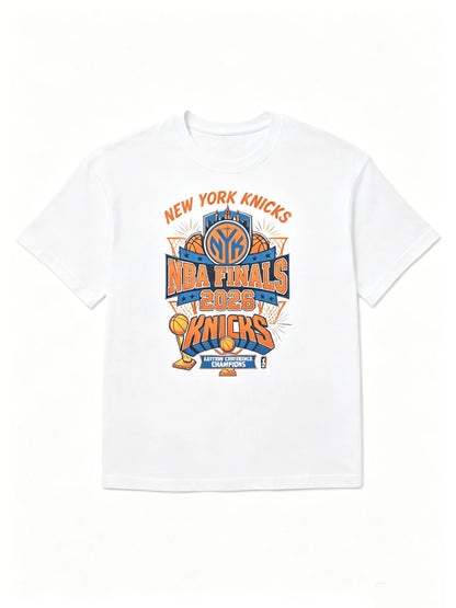 2026 Summer Knicks Finals 2026 New York NY Knicks Team Fans T-shirt New Men Women Fashion Cotton Y2K Breathable T-shirt