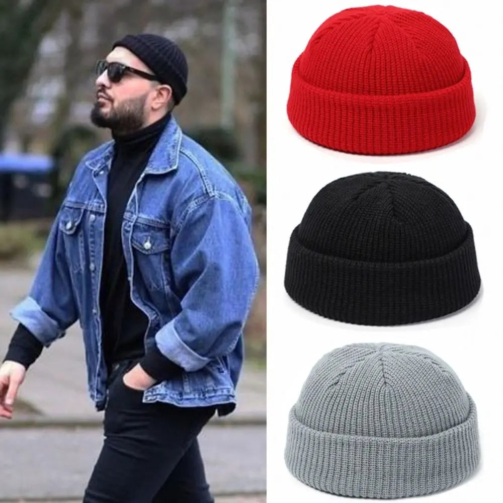 Winter Warm Beanies Women Men Knitted Hats Boys Girls Skullies Hat Casual Elastic Hip Hop Hat Solid Color Unisex Autumn SkullCap