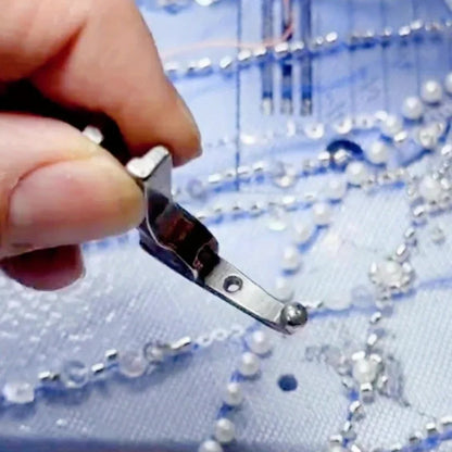 Bead Sequin Press Foot for Wedding Dresses Fashion Clothes Fabric No Need to Hammer Beads Fixed Press Foot