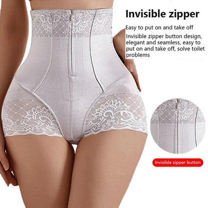 New Tummy Control Panties Women Zipper Body Shaper High Waist Shaper Pants Seamless Shapewear Postpartum Panties
