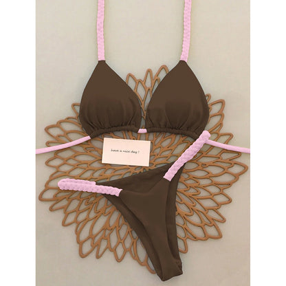 Micro Bikinis 2025 Push Up Women Swimsuits Sexy Swimwear Brazilian Bikini Set Thong Biquini Solid Swimsuit Summer Beachwear