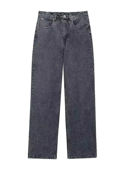 HH Jeans For Women Fashion Vintage Holes Decorated Denim Pant Patchwork High Waist Trousers Y2K 2024 High Street Lady Jeans