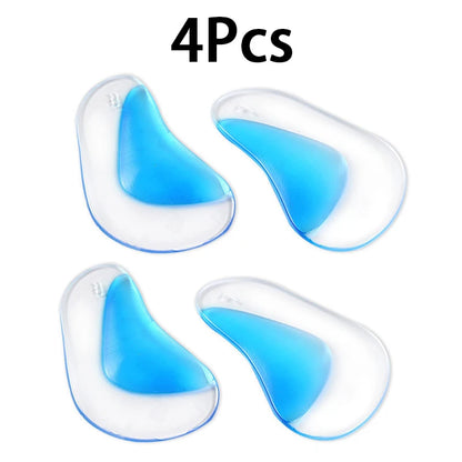 Flatfoot Orthotics Arch Support Insoles Silicone High Heels Flat Shoes Insoles Unisex 2Pcs/4Pcs
