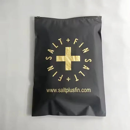 50pcs black frosted zipper bag swimsuit self-sealing bag clothing packaging bag small business product custom printing logo