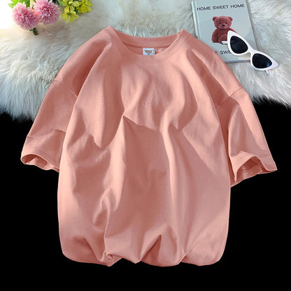 LEGIBLE Summer short sleeve T-Shirt  Women Tee Shirt  Loose Solid Basic T Shirt Women Casual O-neck Hipster Tshirt Top