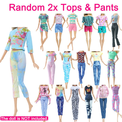 27 Pcs Doll Clothes and Accessories for 11.5 Inch Doll Random 1 Princess Dress 2 Daily Dress 2 Suit 2 Swimsuit 10 Shoe 10 Hanger