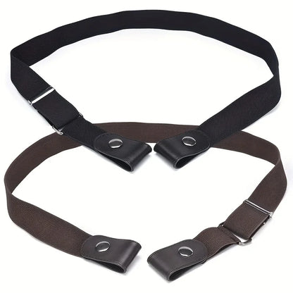 1pc No Buckle Elastic Waist Belt, Stretch Adjustable Belt for Jeans Dresses, Invisible Comfort Belt for Women Men, Belts