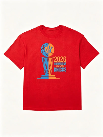 NY Knicks Champions 2026 New York Knicks Finals Collection Fans T-Shirt 2026 Summer New Men Women Cotton Y2K Breathable T-shirt