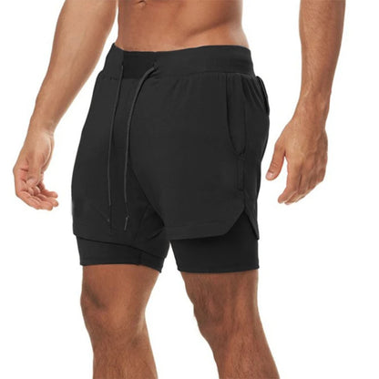 Summer new men's shorts, loose large-sized capre pants, trendy brand multi-pocket outdoor sports double-layer casual pants