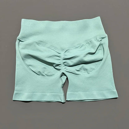 HISTELLO Sports Shorts 4.5" Women Yoga Shorts Seamless Low Waist Scrunch Bum Gym Leggings Workout Stretch Fitness Sports Shorts