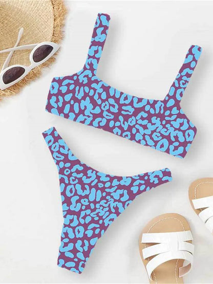 Sexy Micro Bikini 2026 Women Orange Leopard Push Up Padded Thong Swimsuit Female Cut Out Bathing Suit Swimwear Trajes De Baño