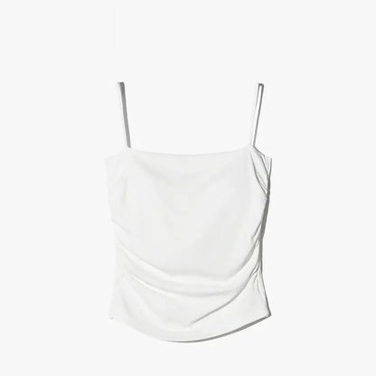 New Summer Simple Cotton Sling Camisole Women Girls Crop Top Sleeveless Shirt Lady Bra Tops Straps Skinny Camisole Base Best Top