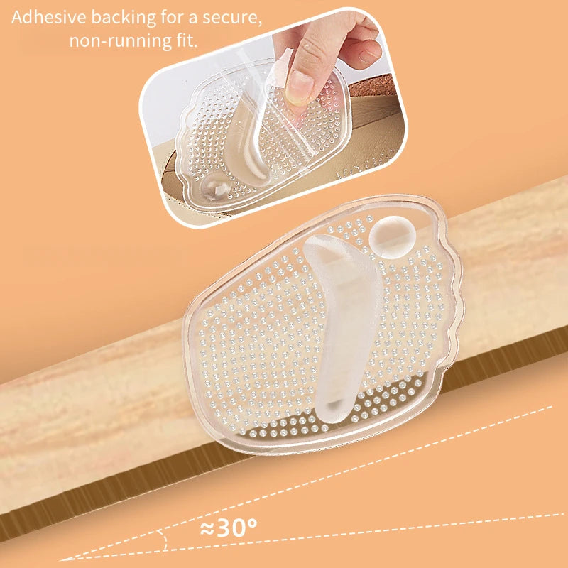 Silicone Forefoot Pads for Women High Heels Half Insoles Anti-slip GEL Self-adhesive Shoe Pad Foot Pain Care Inserts Cushion
