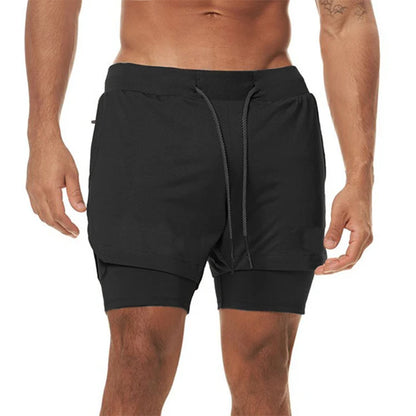 Summer new men's shorts, loose large-sized capre pants, trendy brand multi-pocket outdoor sports double-layer casual pants
