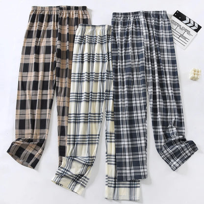 Extra Large Size Stylish Pajama Pants for Men, Spring and Autumn, Plus Size, Oversized, Casual Long Pants, Thin Style, Home Wear Pants