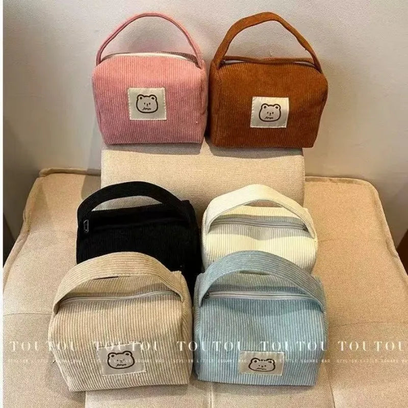 HomefishCosmetic Bags for Plush Cute Handbag Summer Fashion Soft Comfortable Large Capacity Trendy Handbag for Women With Handle