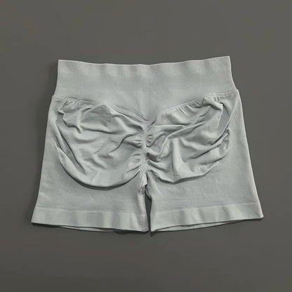 HISTELLO Sports Shorts 4.5" Women Yoga Shorts Seamless Low Waist Scrunch Bum Gym Leggings Workout Stretch Fitness Sports Shorts
