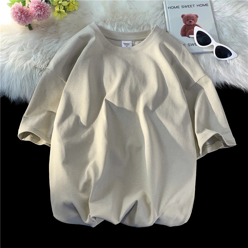 LEGIBLE Summer short sleeve T-Shirt  Women Tee Shirt  Loose Solid Basic T Shirt Women Casual O-neck Hipster Tshirt Top