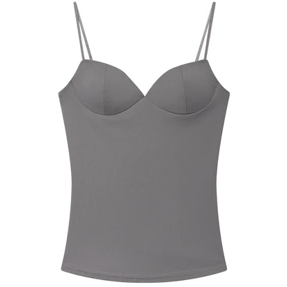 HXAO Burgundy Slip Top Women Summer Sexy Corset Tanks & Camis Fashion Sleeveless Backless Bra Top Chic Elegant Bustier Camisole