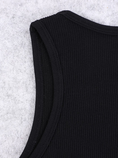 Seamless knitted high-elastic belly-baring yoga vest sleeveless casual sexy ribbed vest nylon quick-drying running fitness sport
