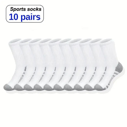 6/10/30Pairs of High-Quality Soft and Comfortable Men's Running Socks Summer Sweat Wicking and Breathable Basketball Sports Sock