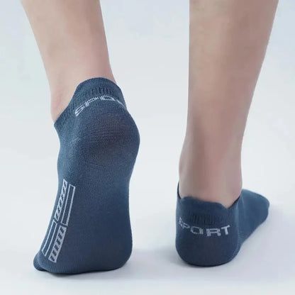 5/10/20 Pairs Of Mens Summer Thin Mesh Breathable Mens Polyester Sports Socks Sweat Absorbing Short Socks