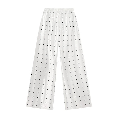 Satin Wide Leg Pants Long Floor Casual Pants Women's Summer