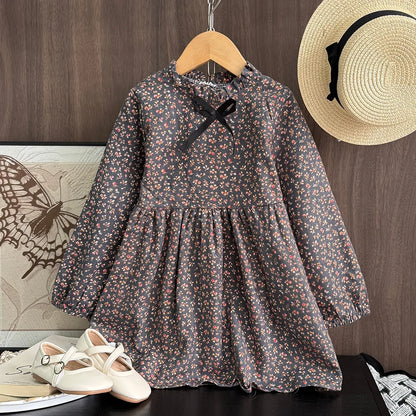 Bear Leader New Autumn Girls Dress Spring Kids Princess Dress Casual Floral Costumes Children Clothing Flowers Dresses 2-8 Years
