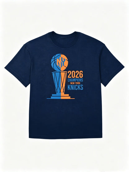 NY Knicks Champions 2026 New York Knicks Finals Collection Fans T-Shirt 2026 Summer New Men Women Cotton Y2K Breathable T-shirt