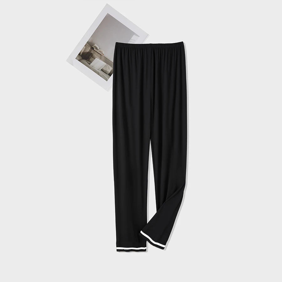 Extra Large Size Stylish Pajama Pants for Men, Spring and Autumn, Plus Size, Oversized, Casual Long Pants, Thin Style, Home Wear Pants