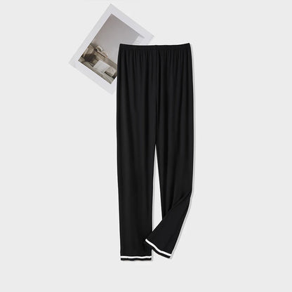 Extra Large Size Stylish Pajama Pants for Men, Spring and Autumn, Plus Size, Oversized, Casual Long Pants, Thin Style, Home Wear Pants