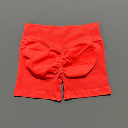 HISTELLO Sports Shorts 4.5" Women Yoga Shorts Seamless Low Waist Scrunch Bum Gym Leggings Workout Stretch Fitness Sports Shorts