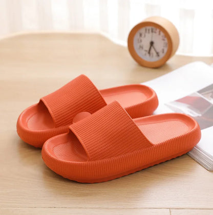 Women Thick Platform Cloud Slippers Indoor Home Eva Soft Sole Pillow Slides Sandals Woman 2025 Summer Non Slip Beach Flip Flops