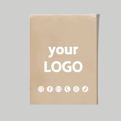 Enterprise custom frosted matte zipper bag product storage bag clothing swimsuit towel wig packaging bag with logo printing
