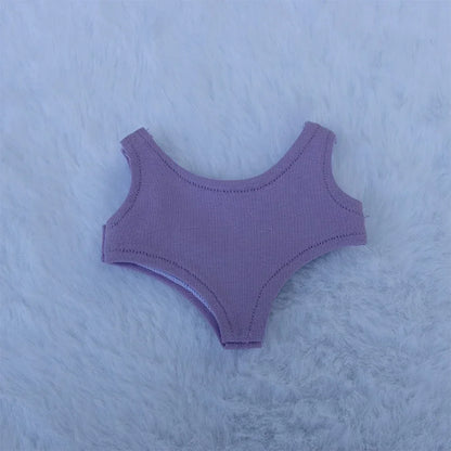 Doll'S Clothes Outfit Accessories For Ropa Labubu 10cm cotton doll BJD Swimsuit glasses beach diving surfboard straw bag