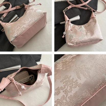 New Chinese Style Fine Embroidery Ladies Handbags 2025 Summer Fashion Shoulder Bag Crossbody Daily Party Tote Handbag for Women