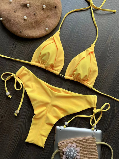 RUOTONGSEPT 2025 New Sexy 13 Color Triangle Bathing Suit for Women Brazilian Bikinis Swimwear Push Up Swimsuit Beach Bikini Set