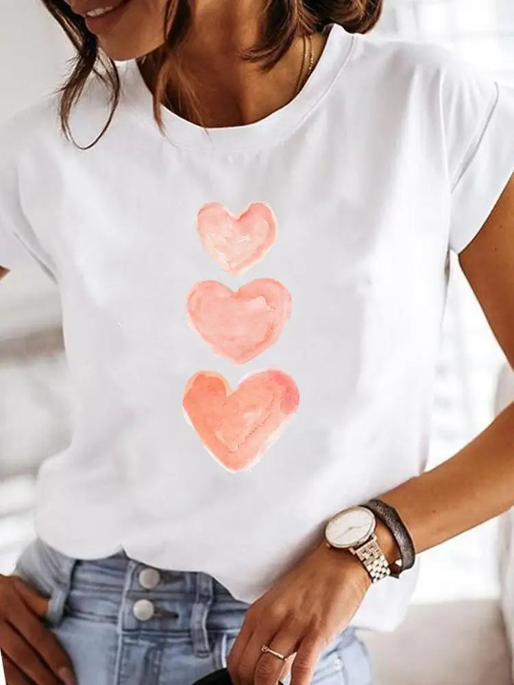 Women's Short-sleeved Explosive Insect Butterfly Dragonfly Print Round Neck T-shirt Women Clothes  Oversized T Shirt  Harajuku