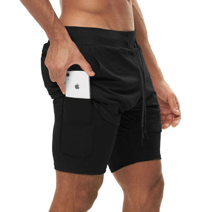 Summer new men's shorts, loose large-sized capre pants, trendy brand multi-pocket outdoor sports double-layer casual pants