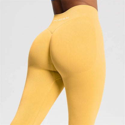 2026 Bum Shaping Leggings Impact Women Seamless Sports Yoga Pants Low Ribbed Band Gym clothes Fitness Workout Scrunch Butt Tight