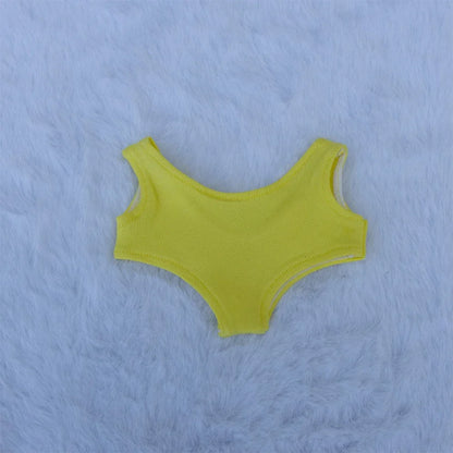 Doll'S Clothes Outfit Accessories For Ropa Labubu 10cm cotton doll BJD Swimsuit glasses beach diving surfboard straw bag