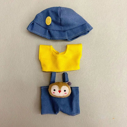 20cm Cotton Doll Lovely Princess Dresses Plush Dolls Clothes Dresses Skirt Decoration Skirt With Cartoon Headband Accessories
