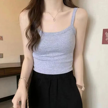 Crop Top Women Sexy Sleeveless Tops Fashion Female Underwear Lady's Camisole Girl Basic T-shirt Vest Lingerie Bras Tube Tops Hot