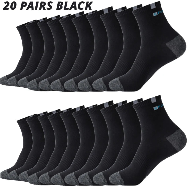 5/10/20 Pairs Breathable Fiber Light Business Absorb Sweat Deodorant Men Tube Ankle Nonslip Socks For Spring Summer And Autumn