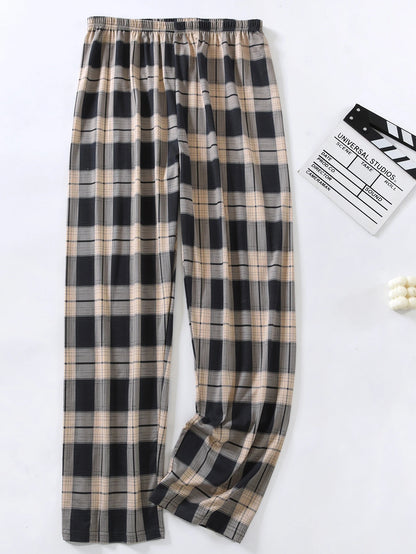 Extra Large Size Stylish Pajama Pants for Men, Spring and Autumn, Plus Size, Oversized, Casual Long Pants, Thin Style, Home Wear Pants
