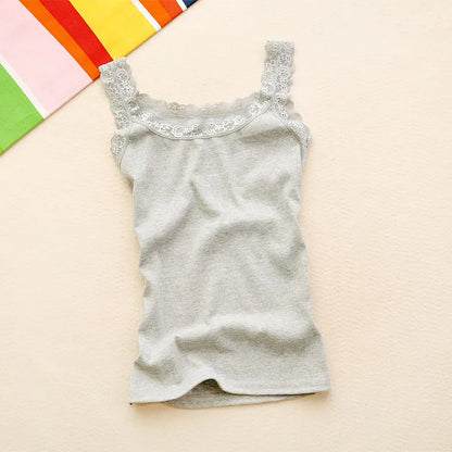 Summer Women Sleeveless Tanks Top Bodycon Temperament Sexy Lace Patchwork Tshirt Vest Tank Top Female Vest Tops Camis