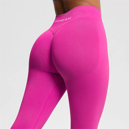 2026 Bum Shaping Leggings Impact Women Seamless Sports Yoga Pants Low Ribbed Band Gym clothes Fitness Workout Scrunch Butt Tight