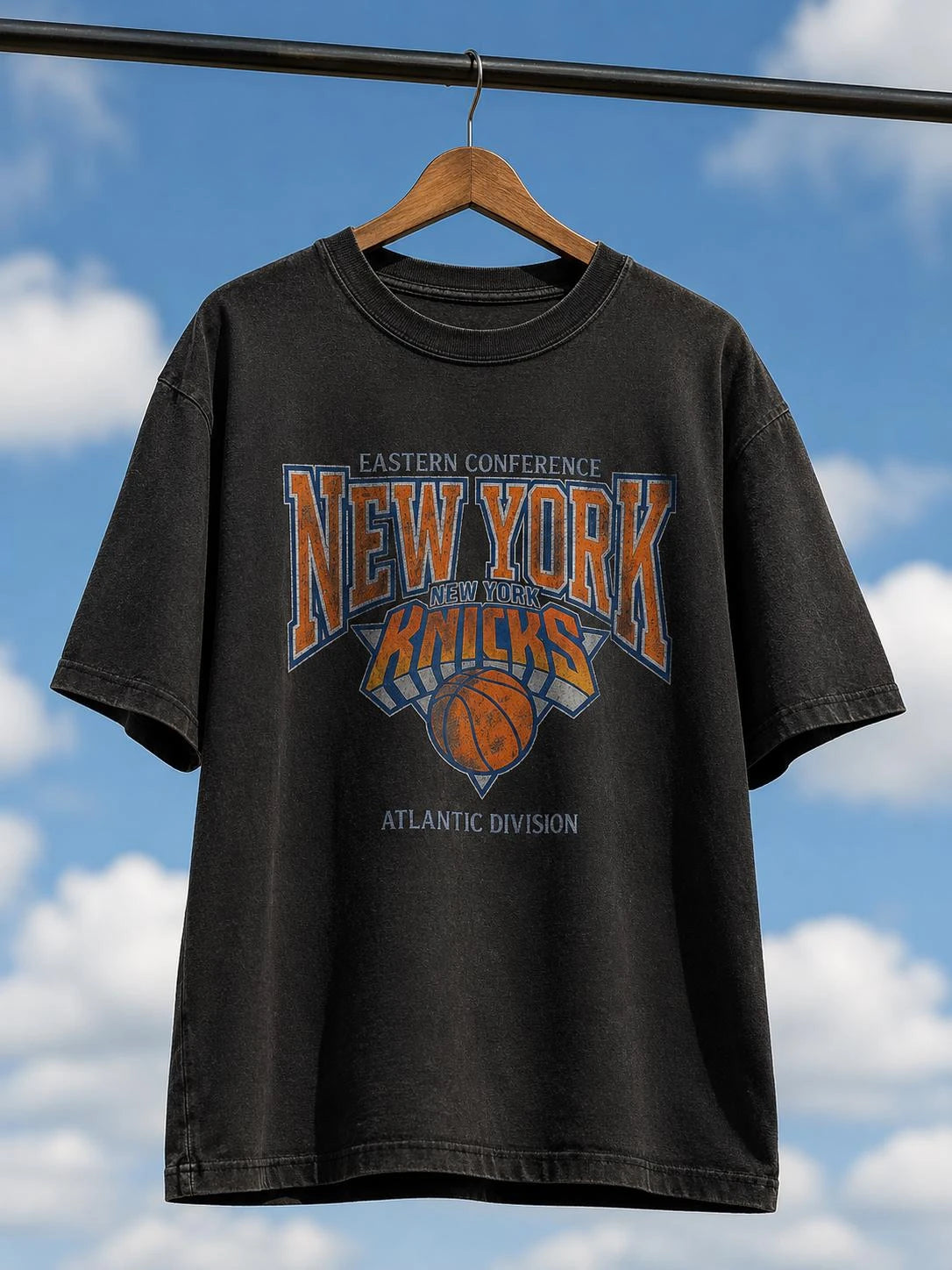 2026 New York Basketball T-shirt New York Knicks Champions Shirt Washed T-shirt 2026 Summer New Men Women Cotton T-shirt Y2K
