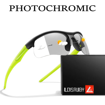 Trendy Style Photochromic Sunglasses For Men Women Outdoor Mtb Bicycle Cycling Runnging Eyewear Sports Bike Windproof Goggles