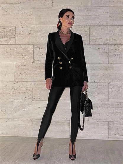 Korean Fashion High-Waisted Black Skinny Y2K Women's Pants Glitter Casual Club Leggings Long 2025